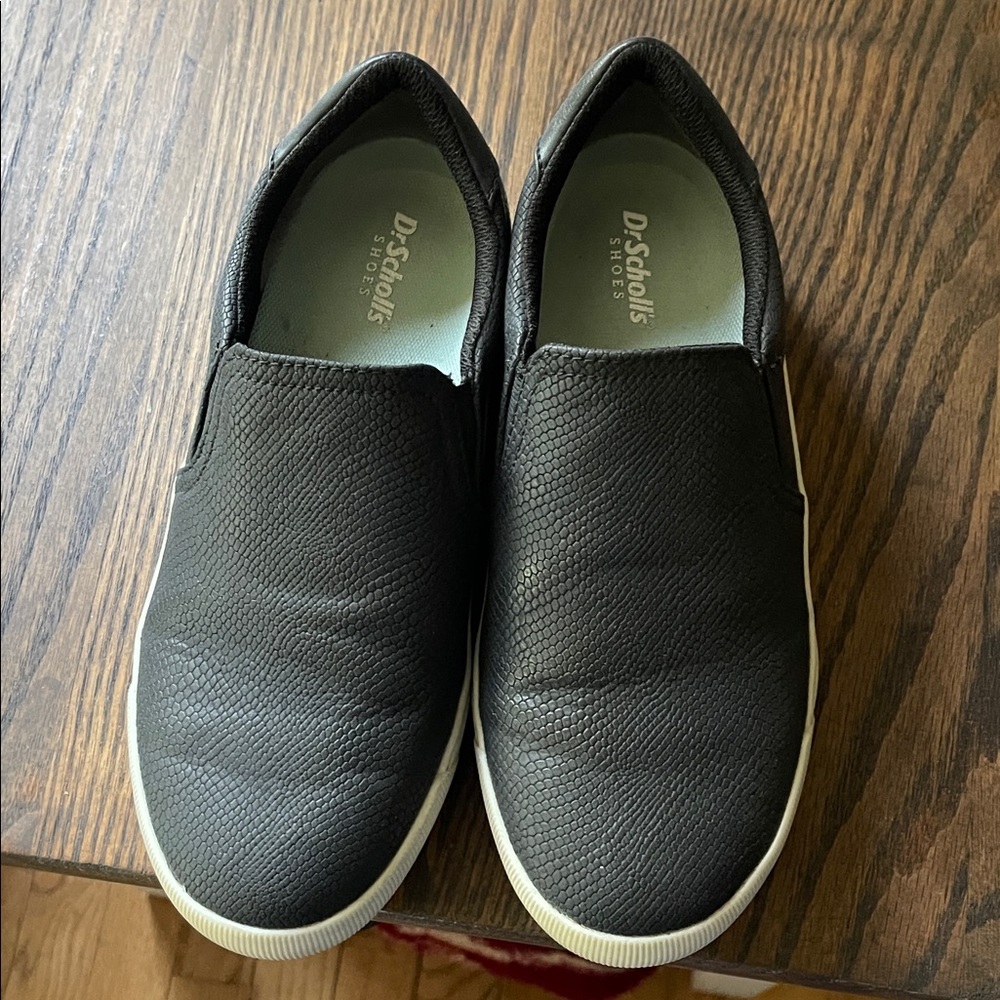 Dr. Scholl's Men's Textured Black Slip-On Loafers